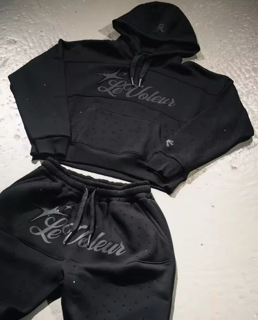 Black Y2K Hoodie and Sweatpants