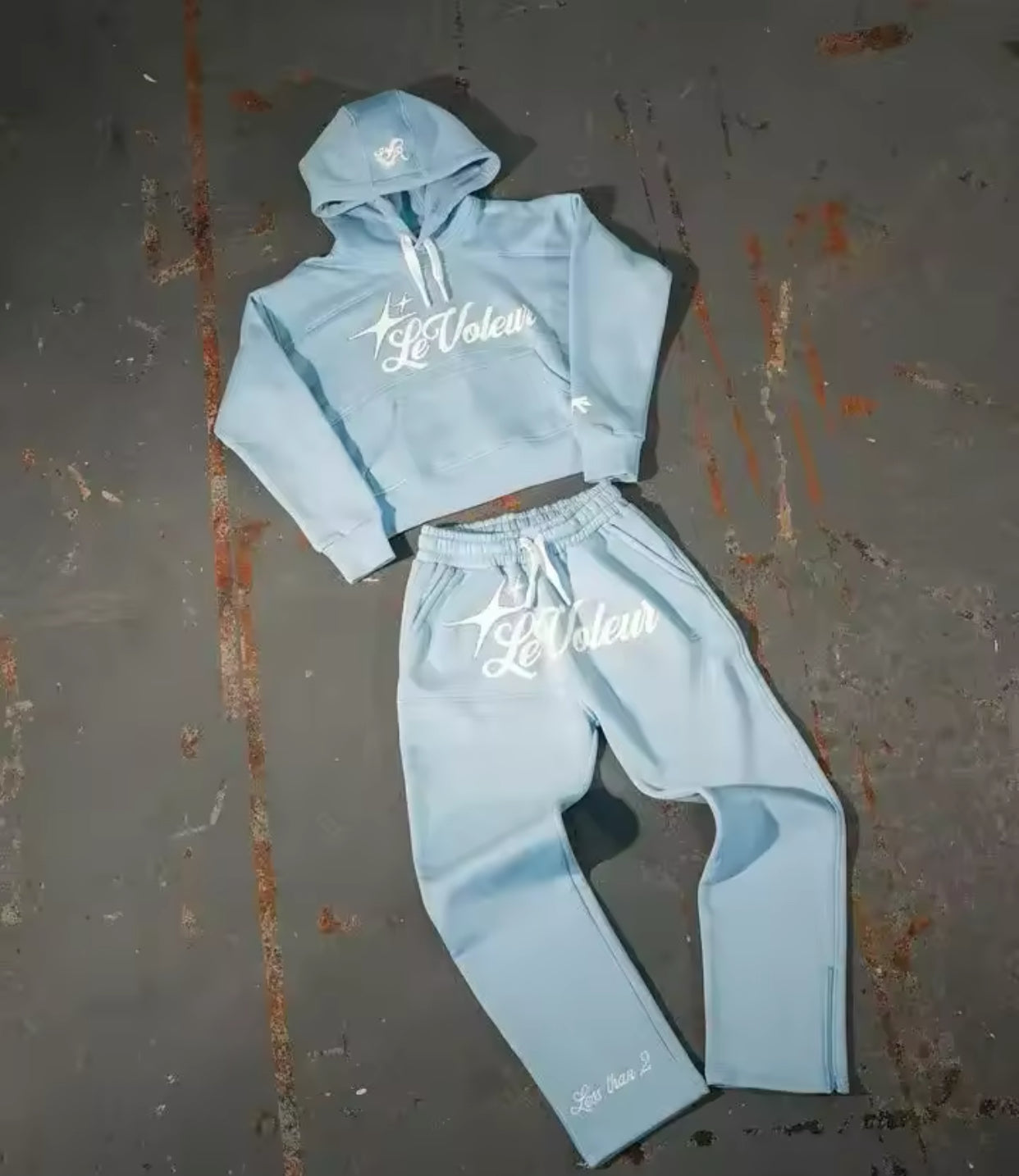 Turquoise Y2K Hoodie and Sweatpants